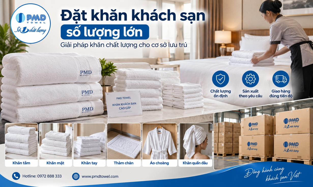 Đặt khăn khách sạn số lượng lớn là gì?